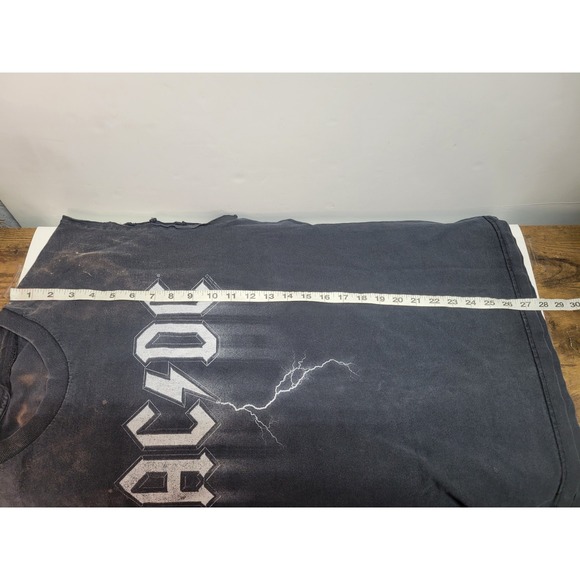 ACDC Band T Shirt grunge Sleeveless Rock Music Lightning Bolt Graphic Tee XL - Picture 6 of 7